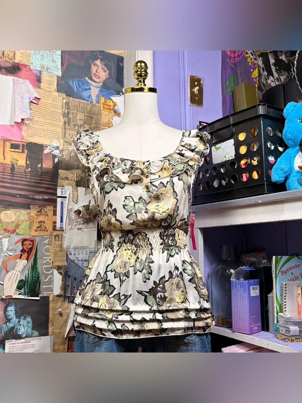 Candie’s Floral Ruffle Top